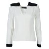 Roland Mouret Monochrome Power Shoulder Long Sleeve Silk Blouse S For Women -Roland Mouret Sales Store 1ce29549c82b16c3c16ea374c52aef641473288799.6153