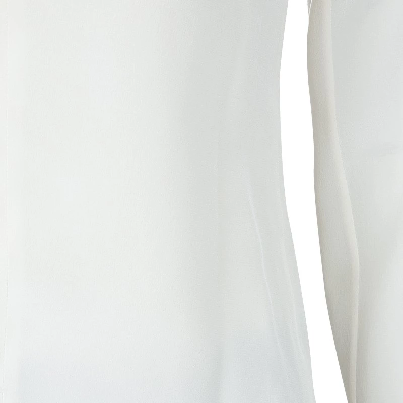 Roland Mouret Monochrome Power Shoulder Long Sleeve Silk Blouse S For Women 9 Roland Mouret Monochrome Power Shoulder Long Sleeve Silk Blouse S For Women - Image 7