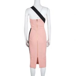 Roland Mouret Peach Contrast One Shoulder Wool Dress S For Women 10 Roland Mouret Peach Contrast One Shoulder Wool Dress S For Women -Roland Mouret Sales Store luxury women roland mouret new clothes p132823 0003
