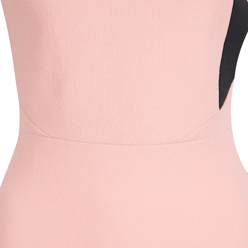 Roland Mouret Peach Contrast One Shoulder Wool Dress S For Women 6 Roland Mouret Peach Contrast One Shoulder Wool Dress S For Women - Image 4