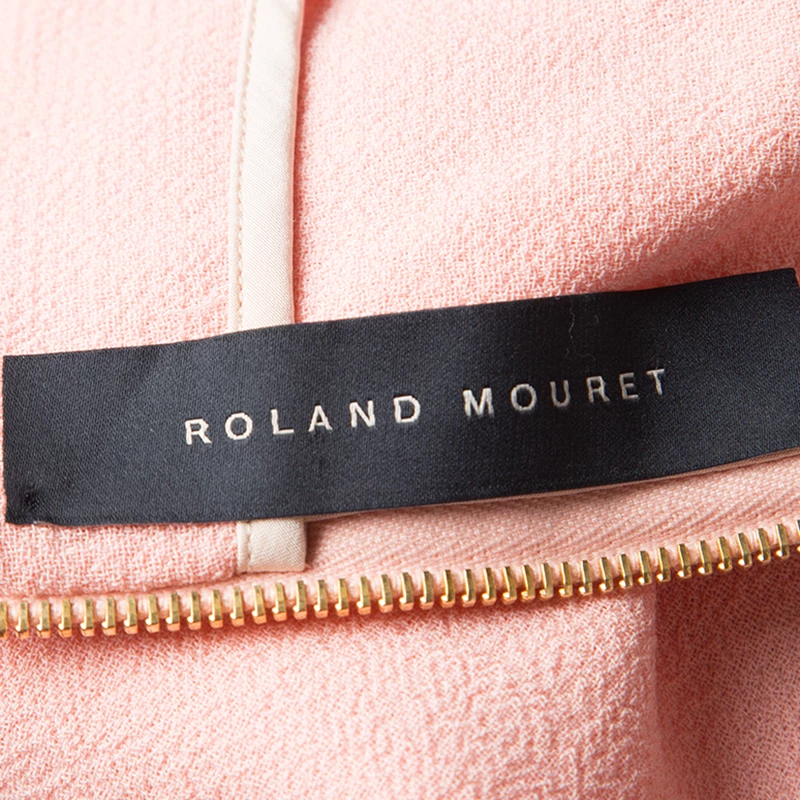 Roland Mouret Peach Contrast One Shoulder Wool Dress S For Women 7 Roland Mouret Peach Contrast One Shoulder Wool Dress S For Women - Image 5