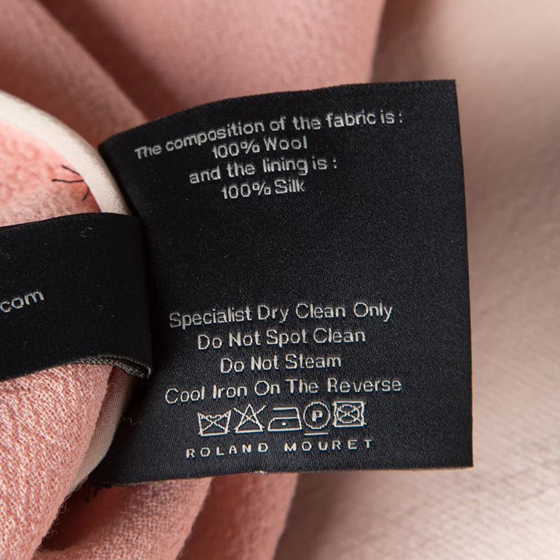 Roland Mouret Peach Contrast One Shoulder Wool Dress S For Women 8 Roland Mouret Peach Contrast One Shoulder Wool Dress S For Women - Image 6