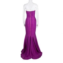 Roland Mouret Bright Violet Puckered Organza Strapless Odell Gown L For Women 10 Roland Mouret Bright Violet Puckered Organza Strapless Odell Gown L For Women -Roland Mouret Sales Store luxury women roland mouret new clothes p138966 003