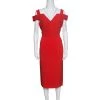 Limited Edition By Roland Mouret Bright Red Erskin Cocktail Dress L For Women
