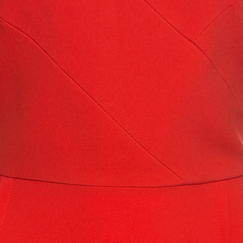 Limited Edition By Roland Mouret Bright Red Erskin Cocktail Dress L For Women 6 Limited Edition By Roland Mouret Bright Red Erskin Cocktail Dress L For Women - Image 4