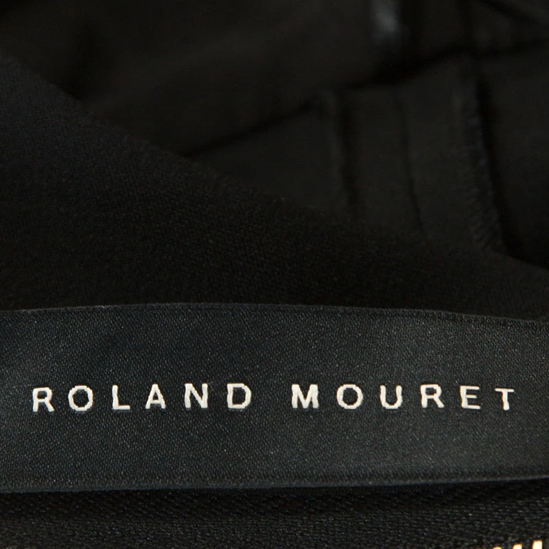 Roland Mouret Black Crepe One Shoulder Amaral Dress M For Women 7 Roland Mouret Black Crepe One Shoulder Amaral Dress M For Women - Image 5