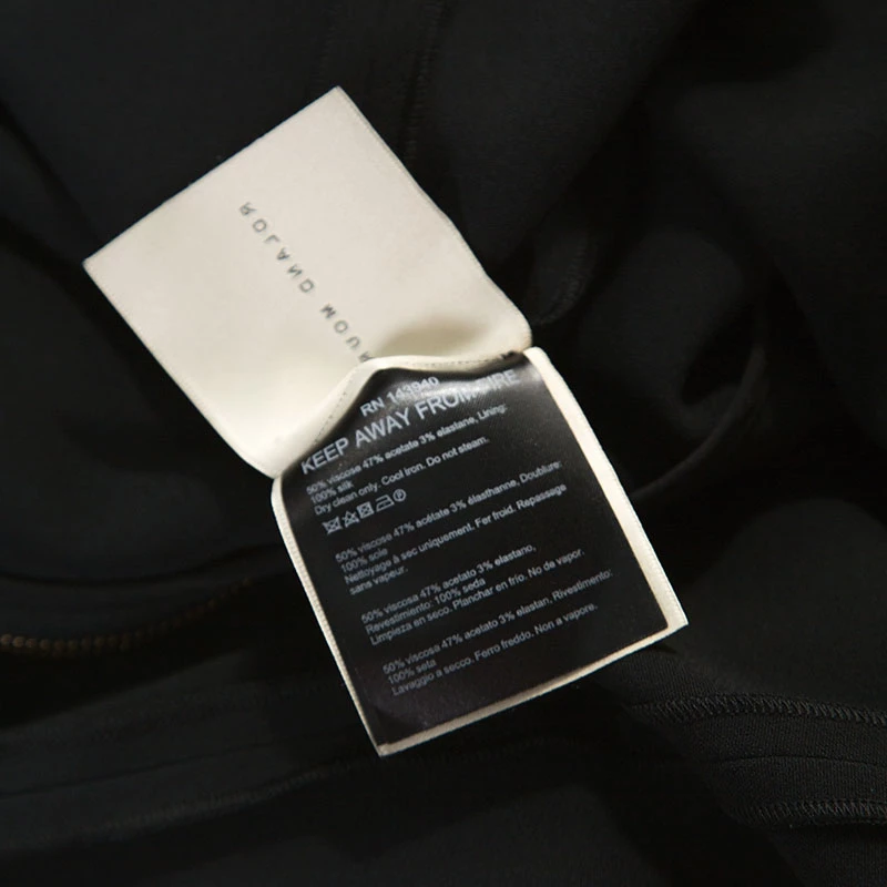 Roland Mouret Black Crepe One Shoulder Amaral Dress M For Women 8 Roland Mouret Black Crepe One Shoulder Amaral Dress M For Women - Image 6