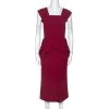 Roland Mouret Burgundy Wool Crepe Peplum Sawleigh Dress M For Women 2 Roland Mouret Burgundy Wool Crepe Peplum Sawleigh Dress M For Women -Roland Mouret Sales Store luxury women roland mouret new clothes p254342 006