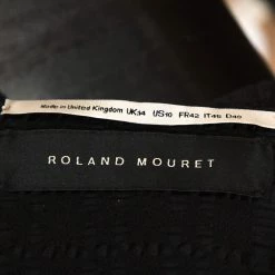 Roland Mouret Black Puckered Check Wool Blend Hanover Jacket L For Women -Roland Mouret Sales Store luxury women roland mouret new clothes p275622 002