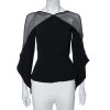 Roland Mouret Black Stretch Crepe Harthill Top S For Women -Roland Mouret Sales Store luxury women roland mouret new clothes p491163 004