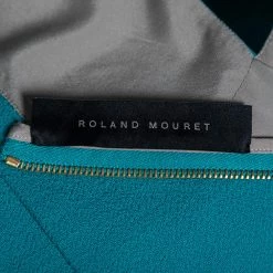 Roland Mouret Sea Green Wool Crepe Cutout Back Detail Egerton Dress L For Women -Roland Mouret Sales Store luxury women roland mouret new clothes p602996 004