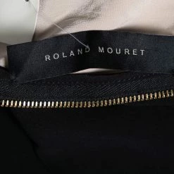Roland Mouret Black Cotton Daisy Appliqué Detail Off Shoulder Camley Dress M For Women -Roland Mouret Sales Store luxury women roland mouret new clothes p607218 003