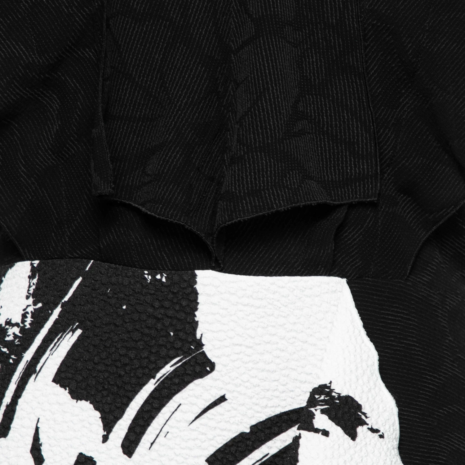 Roland Mouret Monochrome Floral Jacquard Crepe Draped Dress M For Women 4 Roland Mouret Monochrome Floral Jacquard Crepe Draped Dress M For Women - Image 3