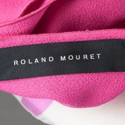 Roland Mouret Pink Wool Asymmetric Draped Eugene Top S For Women -Roland Mouret Sales Store luxury women roland mouret used clothes p100139 005
