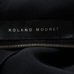 Roland Mouret Black Asymmetric Neck Detail Cap Sleeve Dress S For Women 12 Roland Mouret Black Asymmetric Neck Detail Cap Sleeve Dress S For Women -Roland Mouret Sales Store luxury women roland mouret used clothes p105313 0005