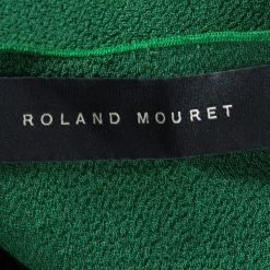 Roland Mouret Green Wool Asymmetric Draped Eugene Top M For Women -Roland Mouret Sales Store luxury women roland mouret used clothes p113300 0005
