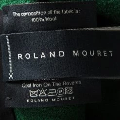 Roland Mouret Green Wool Asymmetric Draped Eugene Top M For Women -Roland Mouret Sales Store luxury women roland mouret used clothes p113300 0006