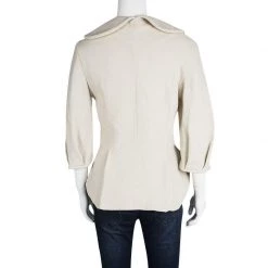 Roland Mouret Beige Wool Square Neck Detail Jacket L For Women -Roland Mouret Sales Store luxury women roland mouret used clothes p116000 0003