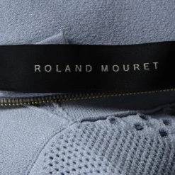 Roland Mouret Pastel Blue Knit Cold Shoulder Cutout Detail Bodycon Dress S For Women -Roland Mouret Sales Store luxury women roland mouret used clothes p116905 005