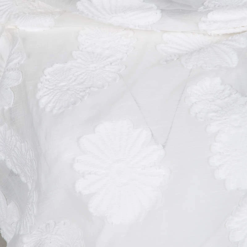 Roland Mouret Off White Cotton Daisy Fil Coupe Draped Eugene Top S For Women 6 Roland Mouret Off White Cotton Daisy Fil Coupe Draped Eugene Top S For Women - Image 4