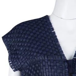 Roland Mouret Navy Blue Textured Penfold Cutout Detail Jacket L For Women -Roland Mouret Sales Store luxury women roland mouret used clothes p131935 004