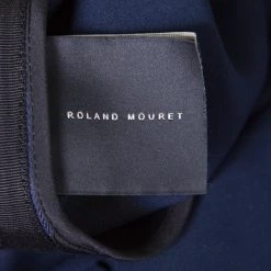 Roland Mouret Navy Blue Stretch Lace Detail Ingram Sheath Dress S For Women -Roland Mouret Sales Store luxury women roland mouret used clothes p163757 005