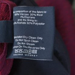 Roland Mouret Bordeaux Ostrich Wool Axele Sheath Dress M For Women -Roland Mouret Sales Store luxury women roland mouret used clothes p180107 001