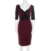 Roland Mouret Bordeaux Ostrich Wool Axele Sheath Dress M For Women -Roland Mouret Sales Store luxury women roland mouret used clothes p180107 006
