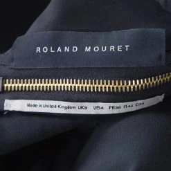 Roland Mouret Black Satin Sleeveless Fitted Dress S For Women -Roland Mouret Sales Store luxury women roland mouret used clothes p182881 004