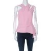 Roland Mouret Roland Mouret Pink Criss-Cross Strap Detail Top L For Women -Roland Mouret Sales Store luxury women roland mouret used clothes p221420 005