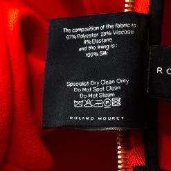 Roland Mouret Red Moss Crepe Stretch Peplum Top S For Women -Roland Mouret Sales Store luxury women roland mouret used clothes p223706 002