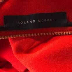 Roland Mouret Red Moss Crepe Stretch Peplum Top S For Women -Roland Mouret Sales Store luxury women roland mouret used clothes p223706 003