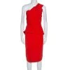 Roland Mouret Red Crepe One Shoulder Abuta Dress L For Women -Roland Mouret Sales Store luxury women roland mouret used clothes p243178 002