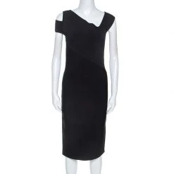 Roland Mouret Black Stretch Elsom Bodycon Dress M For Women