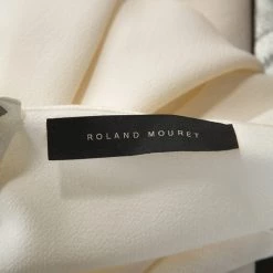 Roland Mouret Cream Wool Crepe Open Back Eugene Top M For Women -Roland Mouret Sales Store luxury women roland mouret used clothes p248354 003