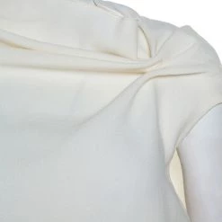 Roland Mouret Cream Wool Crepe Open Back Eugene Top M For Women -Roland Mouret Sales Store luxury women roland mouret used clothes p248354 004