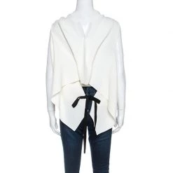 Roland Mouret Cream Wool Crepe Open Back Eugene Top M For Women -Roland Mouret Sales Store luxury women roland mouret used clothes p248354 006