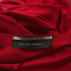 Roland Mouret Red Crepe Asymmetric One Shoulder Maxi Dress M For Women -Roland Mouret Sales Store luxury women roland mouret used clothes p252415 1575436662 007