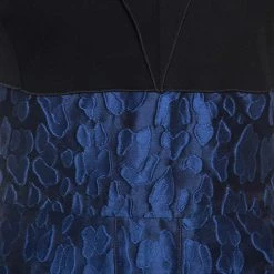 Roland Mouret Navy Blue Mirah Jacquard Cotton Silk Midi Dress S For Women 11 Roland Mouret Navy Blue Mirah Jacquard Cotton Silk Midi Dress S For Women -Roland Mouret Sales Store luxury women roland mouret used clothes p253420 002