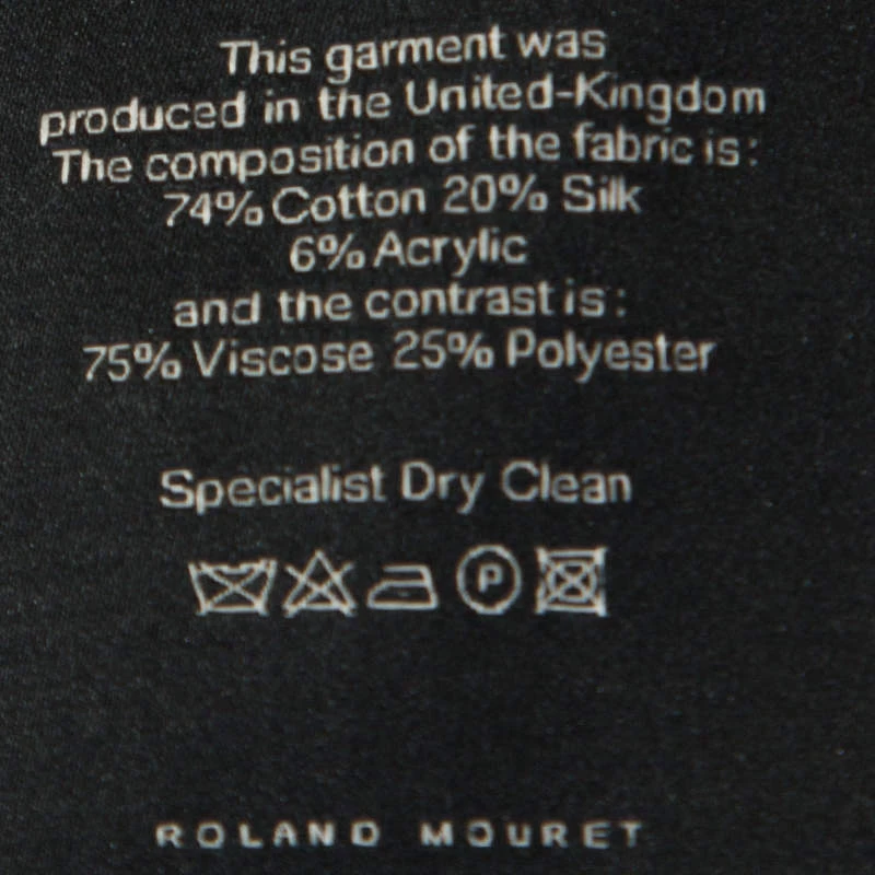 Roland Mouret Navy Blue Mirah Jacquard Cotton Silk Midi Dress S For Women 8 Roland Mouret Navy Blue Mirah Jacquard Cotton Silk Midi Dress S For Women - Image 6