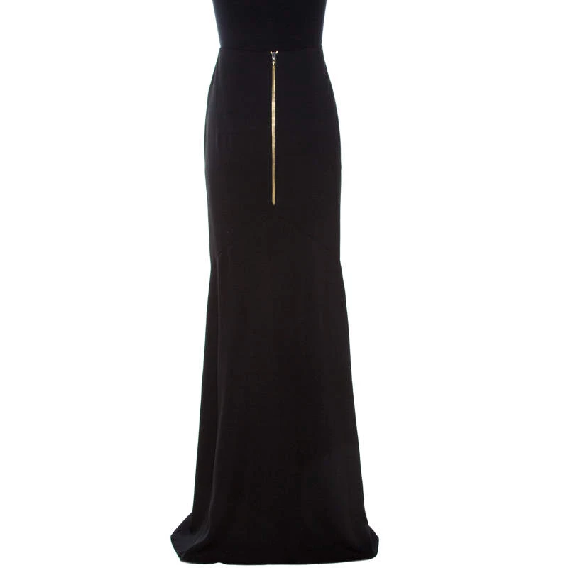 Roland Mouret Black Crepe Mermaid Maxi Skirt M For Women 5 Roland Mouret Black Crepe Mermaid Maxi Skirt M For Women - Image 3