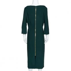 Roland Mouret Green Crepe Ardingly Midi Dress XL For Women -Roland Mouret Sales Store luxury women roland mouret used clothes p276430 001