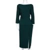 Roland Mouret Green Crepe Ardingly Midi Dress XL For Women -Roland Mouret Sales Store luxury women roland mouret used clothes p276430 002