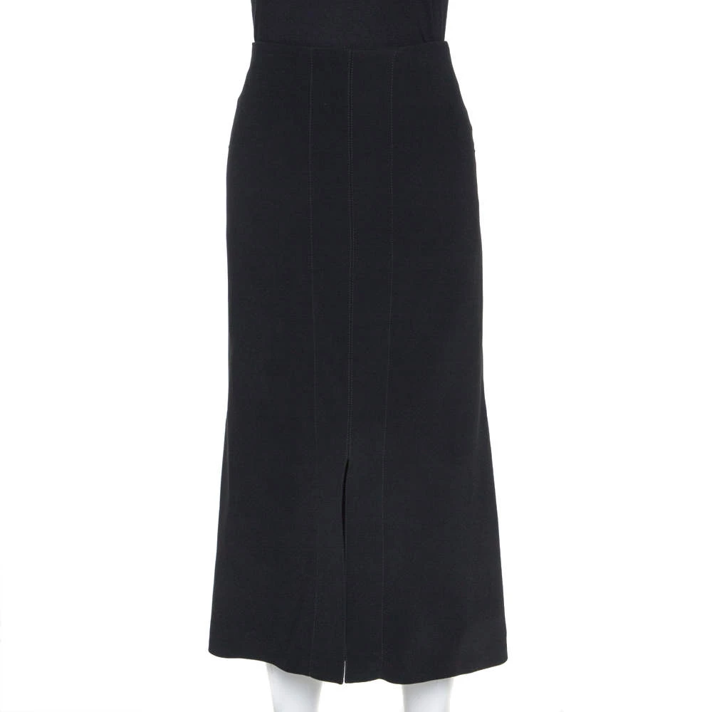 Roland Mouret Black Crepe Slit Detail Skirt XL For Women 3 Roland Mouret Black Crepe Slit Detail Skirt XL For Women