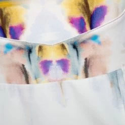 Roland Mouret Cream Piora Printed Stretch Cotton Blend Dress M For Women -Roland Mouret Sales Store luxury women roland mouret used clothes p285695 003