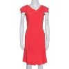 Roland Mouret Red Crepe Cowl Neck Knee Length Dress S For Women -Roland Mouret Sales Store luxury women roland mouret used clothes p315413 001