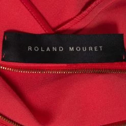 Roland Mouret Red Crepe Cowl Neck Knee Length Dress S For Women -Roland Mouret Sales Store luxury women roland mouret used clothes p315413 004