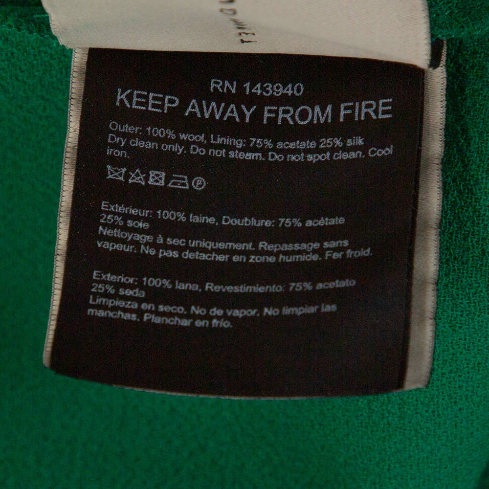 Roland Mouret Green Wool Crepe Fringed Asymmetric Skirt M For Women 8 Roland Mouret Green Wool Crepe Fringed Asymmetric Skirt M For Women - Image 6