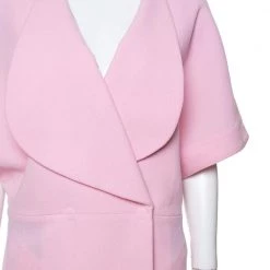 Roland Mouret Light Pink Wool Crepe Palmer Coat M For Women -Roland Mouret Sales Store luxury women roland mouret used clothes p338635 001