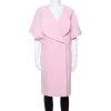 Roland Mouret Light Pink Wool Crepe Palmer Coat M For Women